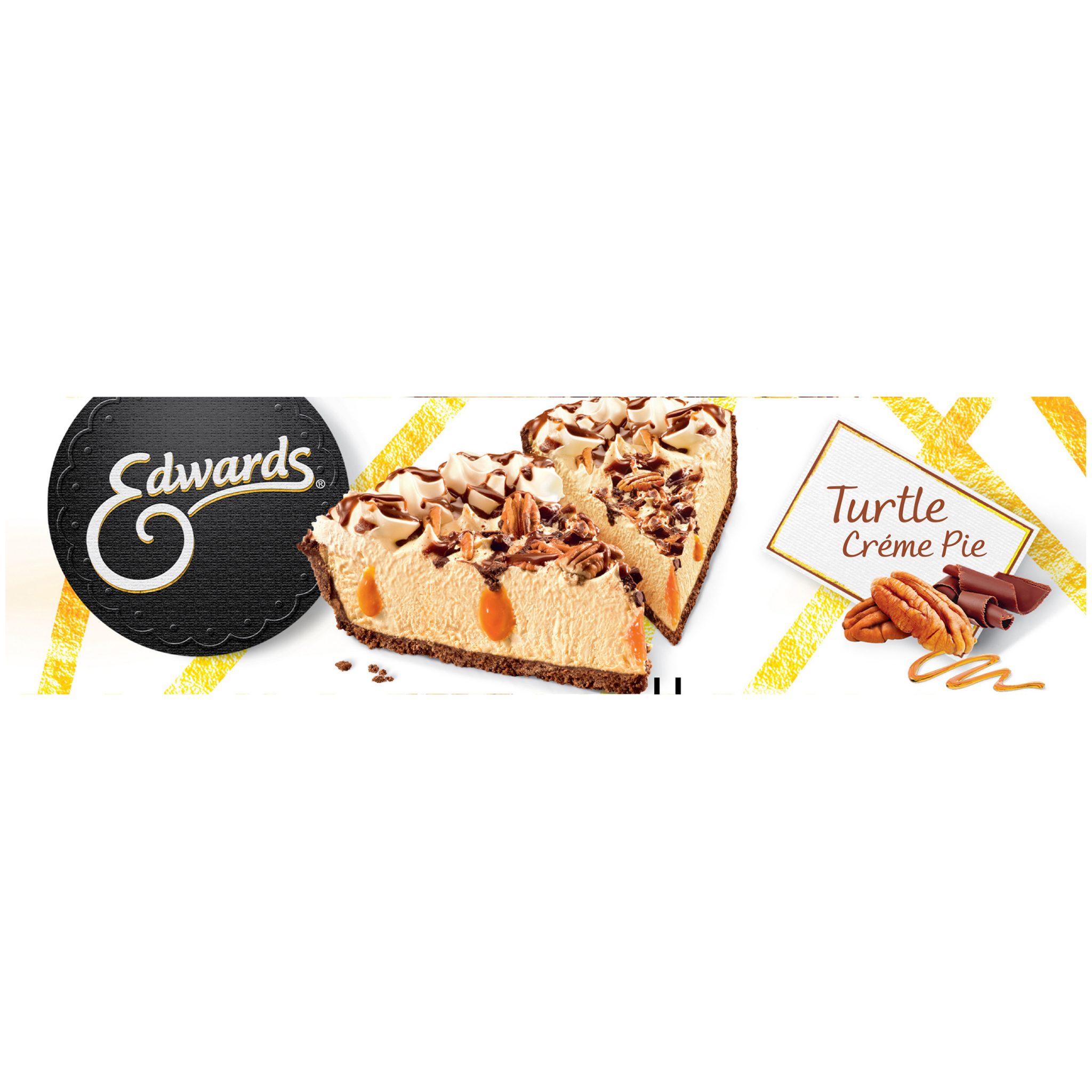 Edwards Desserts Turtle Creme Pie, 2 Pie Slices Serves 2 Gourmet
