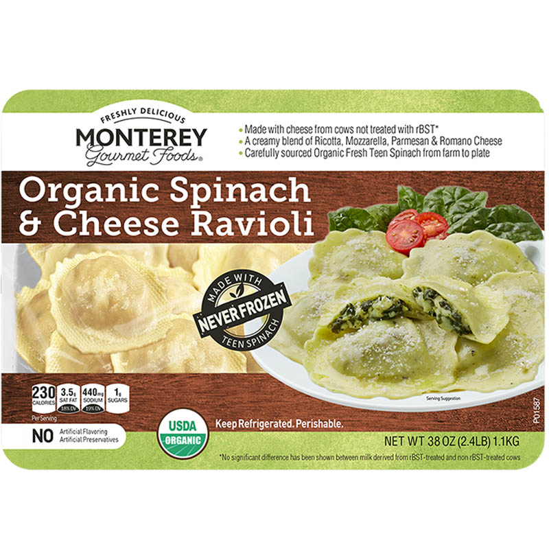 Monterey Organic Spinach & Cheese Ravioli Serves 9 Gourmet Kitchn