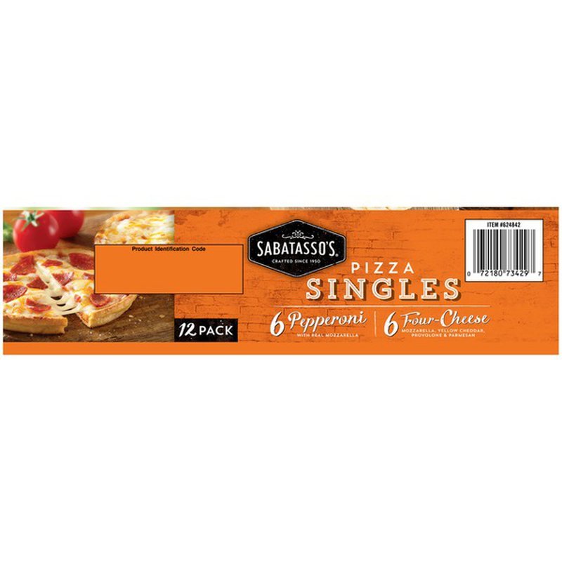 Sabatasso’s Pepperoni & Four Cheese Thin Crust Pizza Singles (2