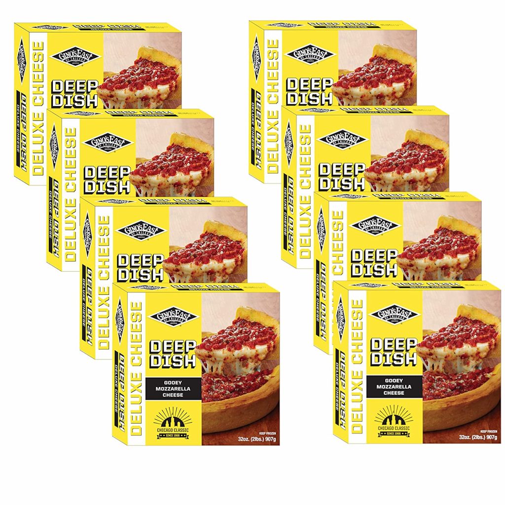 Gino’s East of Chicago Authentic Deep Dish Pizza Cheese 8 Boxes (32