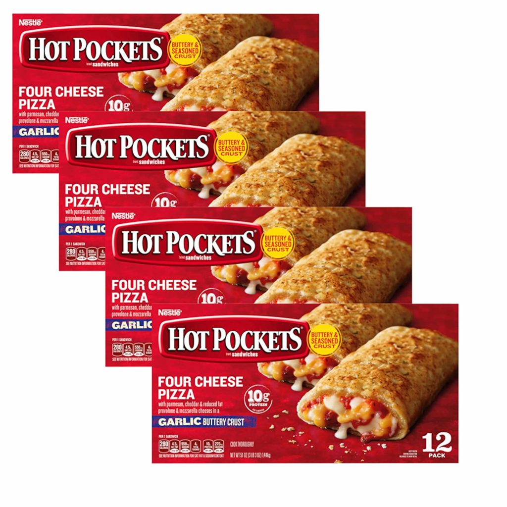 Hot Pockets Four Cheese Pizza Parmesan, Cheddar, Provolone and