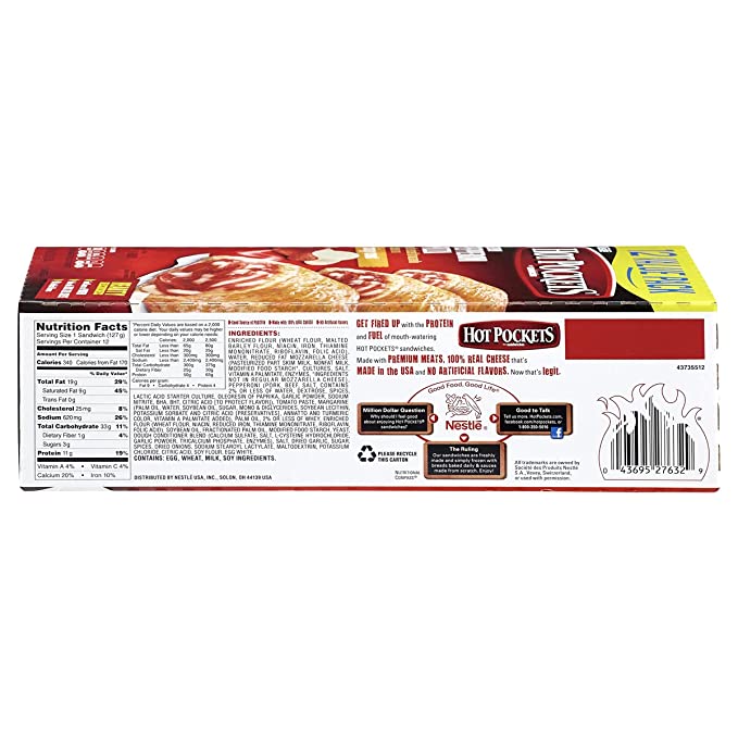 Hot Pockets Premium Pepperoni Pizza 4 Pack (48 ct)