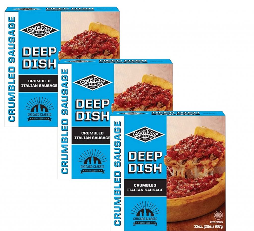Gino’s East Deep Dish Sausage Frozen Pizza Crumbled Italian Sausage