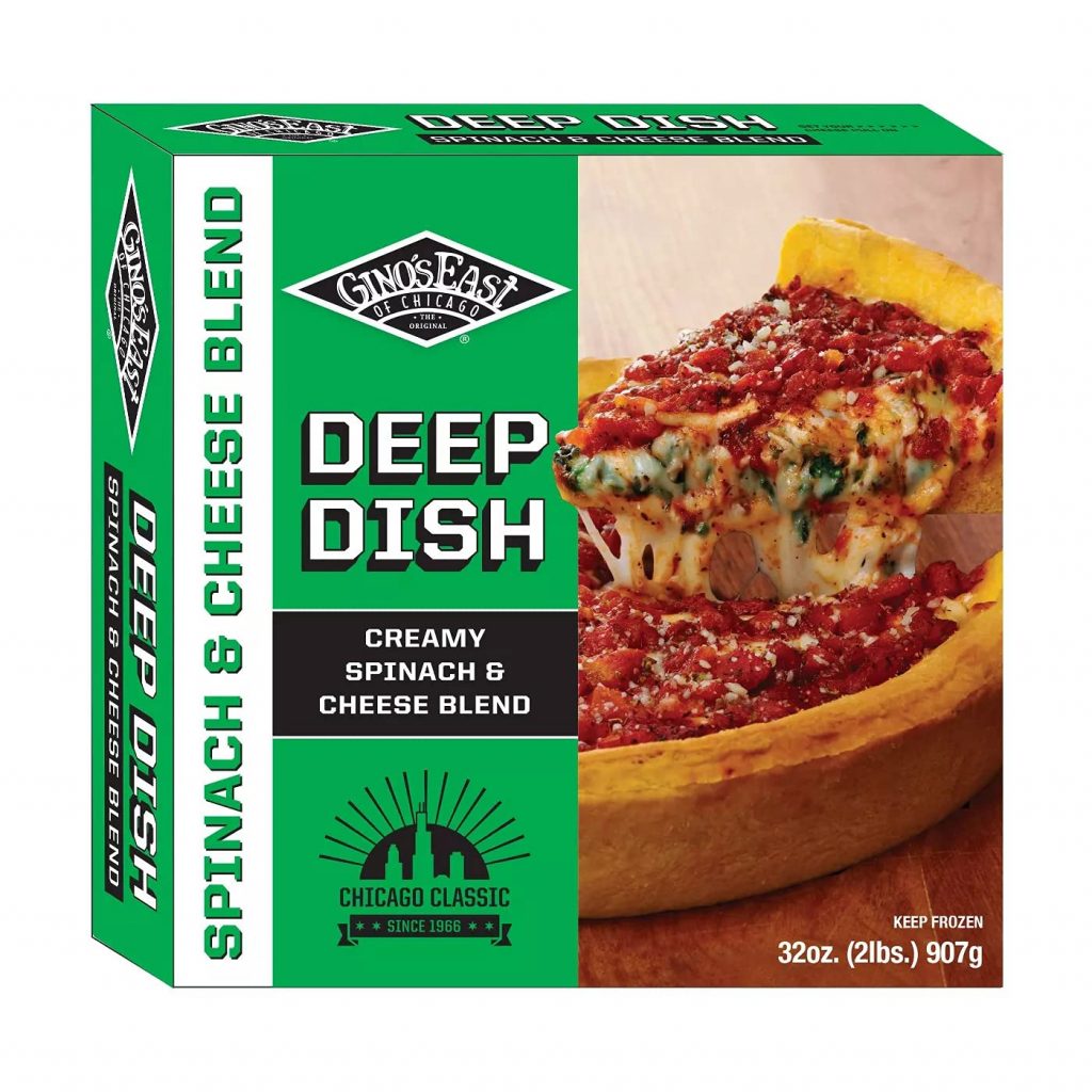 Gino’s East Variety Pack Deep Dish Spinach Frozen Pizza Sausage