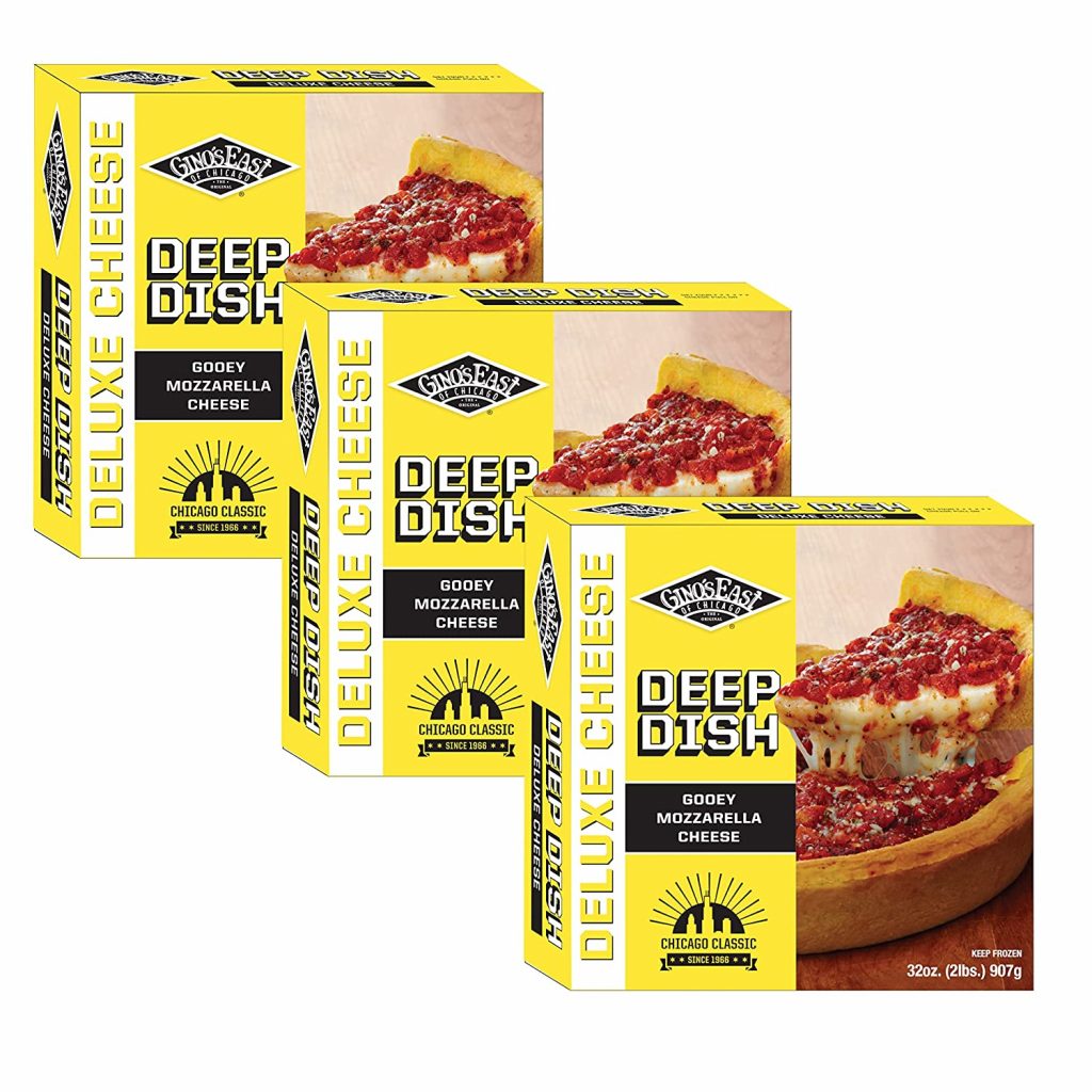 Gino’s East Deep Dish Cheese Frozen Pizza Deluxe Mozzarella Cheese