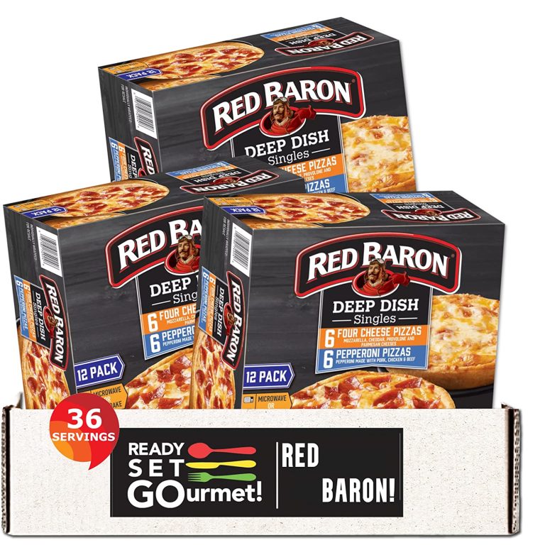 Red Baron Singles Deep Dish Pizza Variety Pack Four Cheese Pizzas and